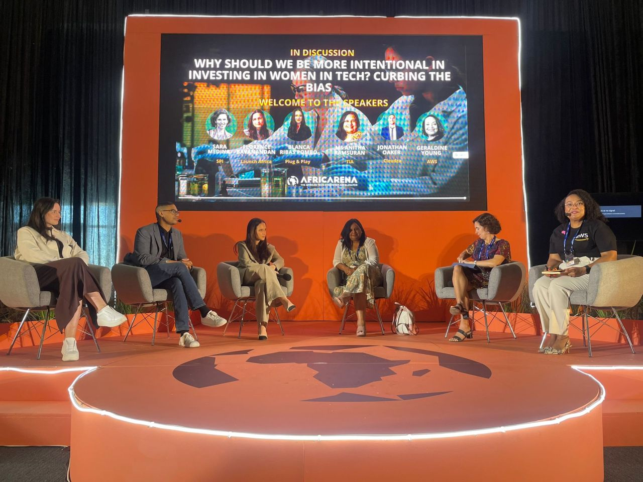 Nomadic Minds team participating in a women in tech event panel